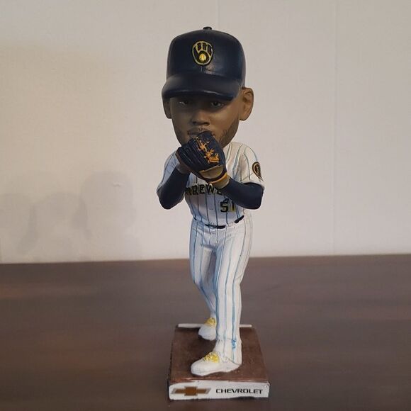 NIB 2022 Milwaukee Brewers Freddy Peralta Bobblehead - Picture 4 of 11